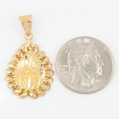 22KYG KOM Leaf Design Pendant Charm Indian Traditional Jewelry Gift - Image 5