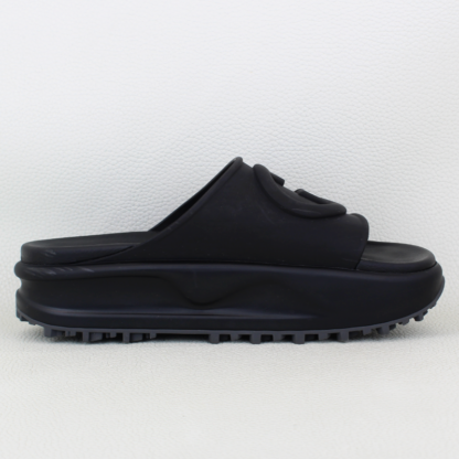 Gucci Interlocking G Women's Slide in Black Rubber Platform Sandals - Size 38/8W - Image 3