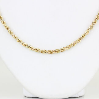 Vintage 24" 10KYG Solid Rope Chain Necklace 3MM