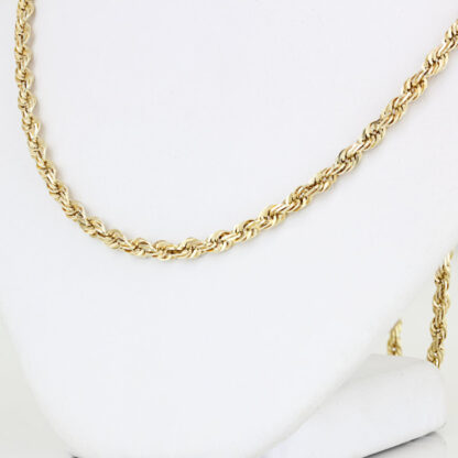 Vintage 24" 10KYG Solid Rope Chain Necklace 3MM - Image 2