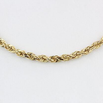Vintage 24" 10KYG Solid Rope Chain Necklace 3MM - Image 3