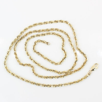 Vintage 24" 10KYG Solid Rope Chain Necklace 3MM - Image 5