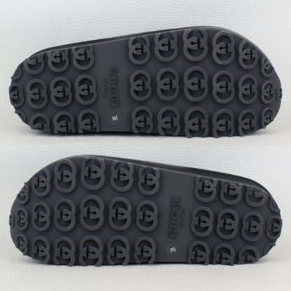 Gucci Interlocking G Women's Slide in Black Rubber Platform Sandals - Size 38/8W - Image 9
