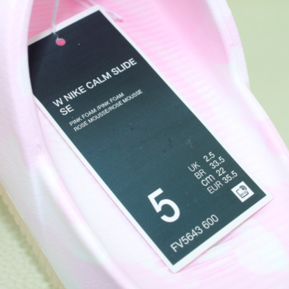 Nike Calm Slide Marble Pink Foam (Women's) - Size 5W - Image 9