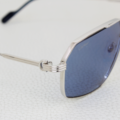 Cartier Men's Core Pilot Silver Première de Cartier Sunglasses CT0270S - Image 4