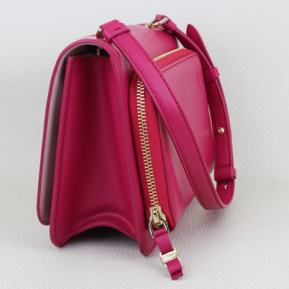 Salvatore Ferragamo Smooth Calfskin Vara Bow Pink Crossbody Bag - Image 11