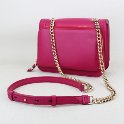 Salvatore Ferragamo Smooth Calfskin Vara Bow Pink Crossbody Bag - Image 8