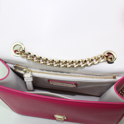Salvatore Ferragamo Smooth Calfskin Vara Bow Pink Crossbody Bag - Image 6