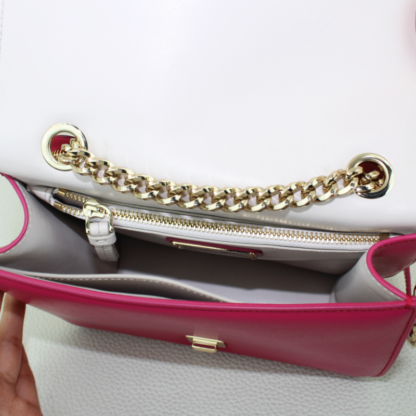 Salvatore Ferragamo Smooth Calfskin Vara Bow Pink Crossbody Bag - Image 5