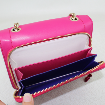 Salvatore Ferragamo Smooth Calfskin Vara Bow Pink Crossbody Bag - Image 4