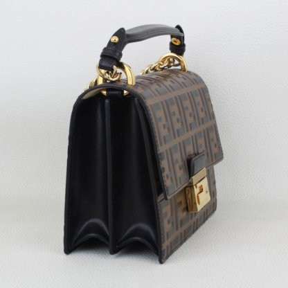 Fendi Kan U FF Zucca Embossed Shoulder Bag with Original Box - Image 2