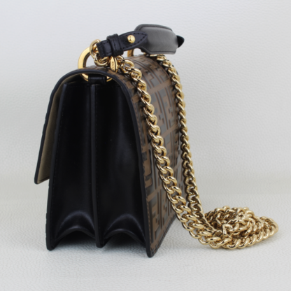 Fendi Kan U FF Zucca Embossed Shoulder Bag with Original Box - Image 3