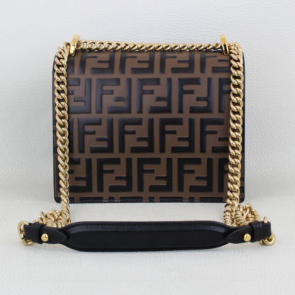 Fendi Kan U FF Zucca Embossed Shoulder Bag with Original Box - Image 4