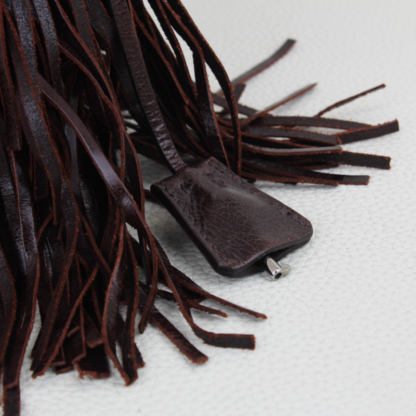 Prada Vitello Shine Leather Fringe Shoulder Bag - Image 8