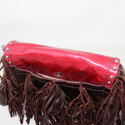 Prada Vitello Shine Leather Fringe Shoulder Bag - Image 10