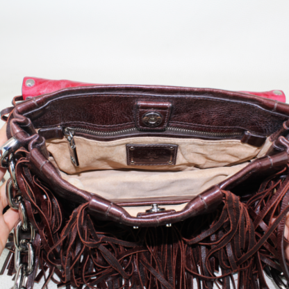 Prada Vitello Shine Leather Fringe Shoulder Bag - Image 12