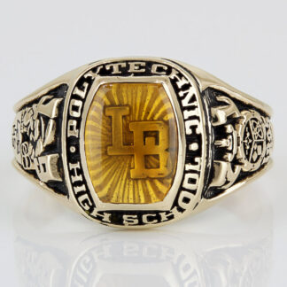 1971 Long Beach Poly Polytechnic High School Class Ring 10K Gold Herff Jones LBP