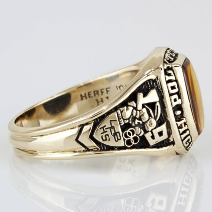 1971 Long Beach Poly Polytechnic High School Class Ring 10K Gold Herff Jones LBP - Image 3
