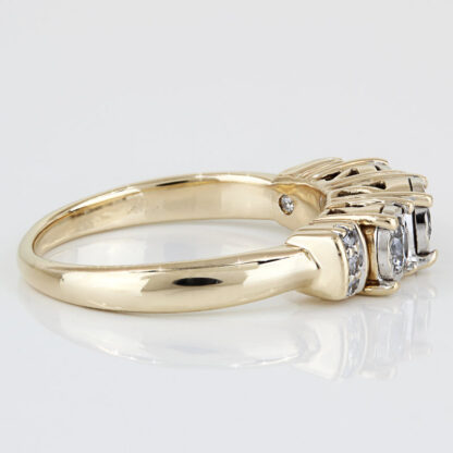 10KYG Diamond Anniversary Band Wedding Ring 3-Stone w./ Accents Gift - Image 3