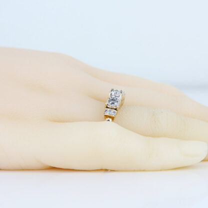 10KYG Diamond Anniversary Band Wedding Ring 3-Stone w./ Accents Gift - Image 5
