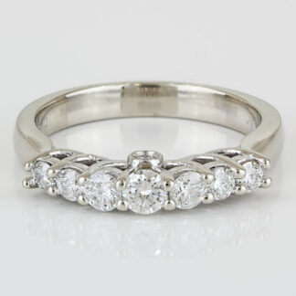 14KWG Diamond Wedding Anniversary Band Ring by Gold Crest Inc. .58CTW