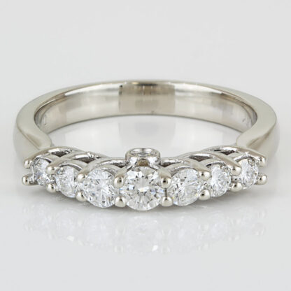 14KWG Diamond Wedding Anniversary Band Ring by Gold Crest Inc. .58CTW