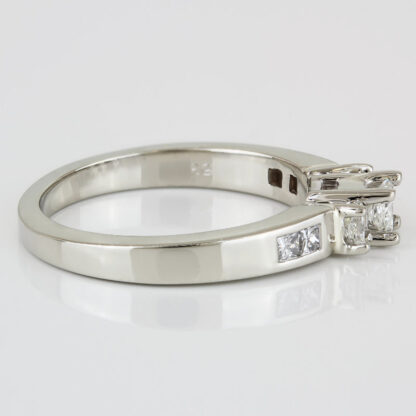 14KWG Princess Diamond Ring 7-Stone Wedding Anniversary Engagement Gift - Image 3