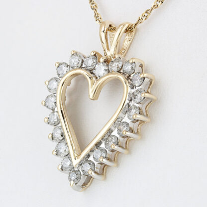 10KYG Diamond Heart Pendant Anniversary Love Gift by JBDM - Image 2