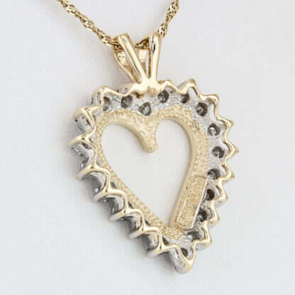 10KYG Diamond Heart Pendant Anniversary Love Gift by JBDM - Image 3