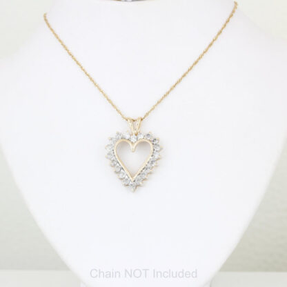 10KYG Diamond Heart Pendant Anniversary Love Gift by JBDM - Image 4