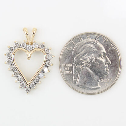 10KYG Diamond Heart Pendant Anniversary Love Gift by JBDM - Image 5