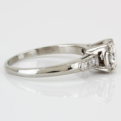 Vintage 1940's Retro Palladium Diamond Engagement Estate Bridal Ring .73CTW H/VS2 - Image 3