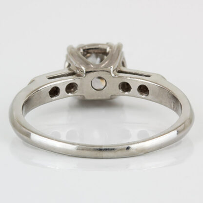 Vintage 1940's Retro Palladium Diamond Engagement Estate Bridal Ring .73CTW H/VS2 - Image 4