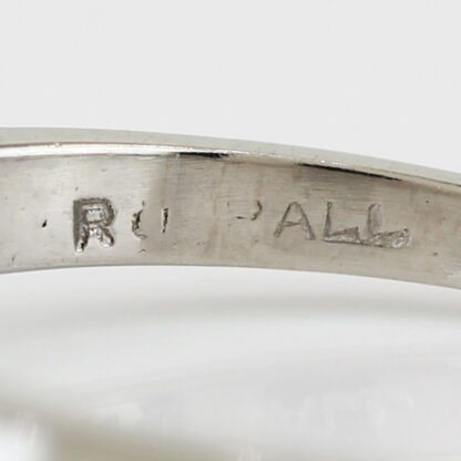 Vintage 1940's Retro Palladium Diamond Engagement Estate Bridal Ring .73CTW H/VS2 - Image 5