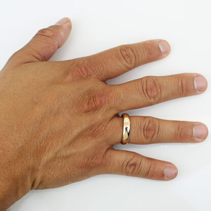 Men's 14KYG Comfort Wedding Band Ring Size 11 by Tropical Jewelry - Image 3