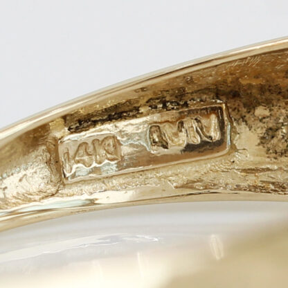 14KYG Swiss Blue Topaz Ring Oval & Trillion Cocktail Anniversary Gift - Image 5
