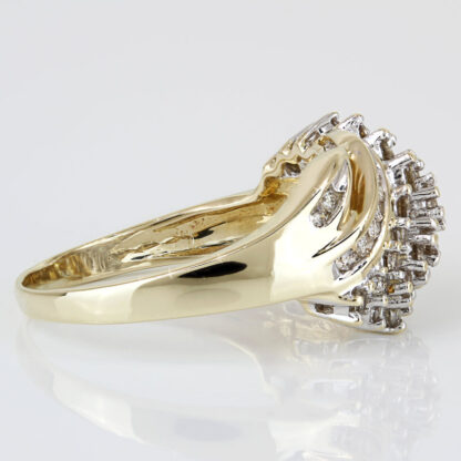 14KYG Diamond Cluster Cocktail Wave Anniversary Ring by Alwand Vahan - Image 3