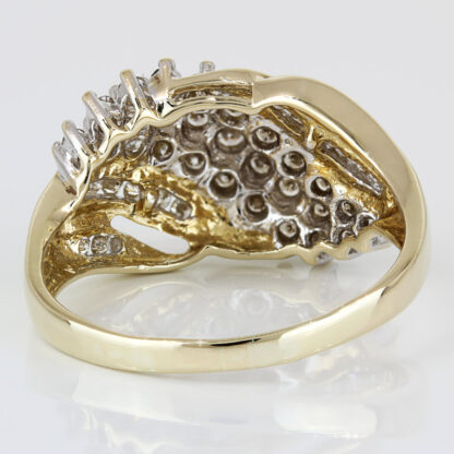 14KYG Diamond Cluster Cocktail Wave Anniversary Ring by Alwand Vahan - Image 4