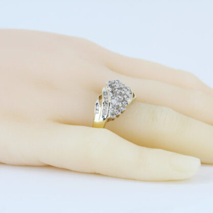 14KYG Diamond Cluster Cocktail Wave Anniversary Ring by Alwand Vahan - Image 6