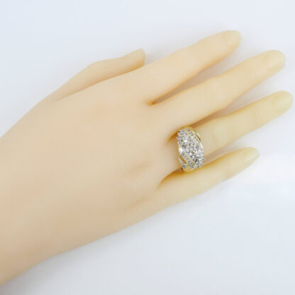 14KYG Diamond Cluster Cocktail Wave Anniversary Ring by Alwand Vahan - Image 7