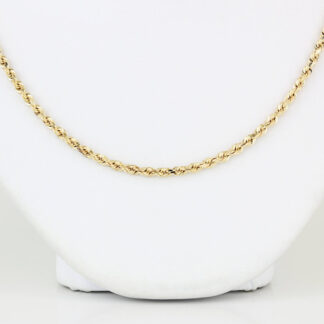14KYG Rope Chain Necklace 16" 2mm 5.8g Choker or Children's Necklace Gift