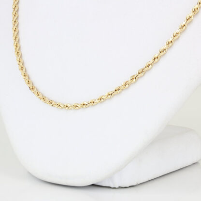14KYG Rope Chain Necklace 16" 2mm 5.8g Choker or Children's Necklace Gift - Image 2
