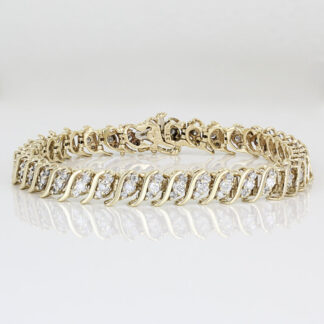 Vintage Estate Diamond Anniversary Tennis Bracelet 10K Gold 3.0ct C.1995 Gift