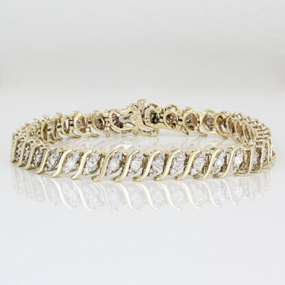 Vintage Estate Diamond Anniversary Tennis Bracelet 10K Gold 3.0ct C.1995 Gift