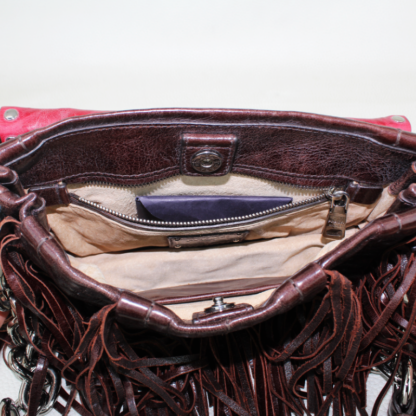 Prada Vitello Shine Leather Fringe Shoulder Bag - Image 13