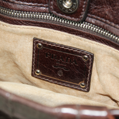 Prada Vitello Shine Leather Fringe Shoulder Bag - Image 15