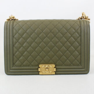 Chanel Quilted Caviar Med Boy Flap