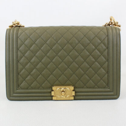 Chanel Quilted Caviar Med Boy Flap