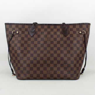 Louis Vuitton Neverfull MM Damier Ebene Red Interior Tote Bag