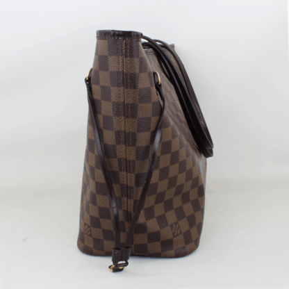 Louis Vuitton Neverfull MM Damier Ebene Red Interior Tote Bag - Image 3
